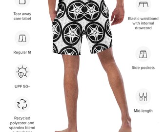 SILVER CHARM- Custom All-Over Print Recycled Swim Trunks