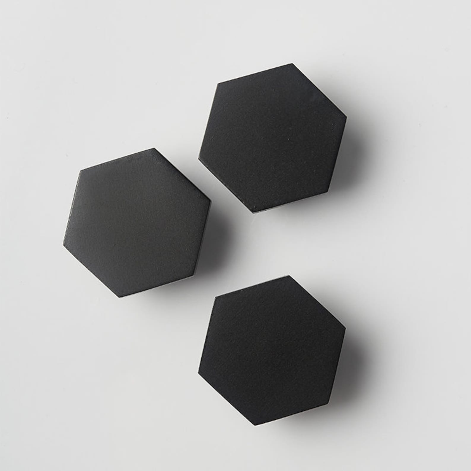 Black Solid Brass Hexagon Drawer Handles Pulls Knobs Etsy