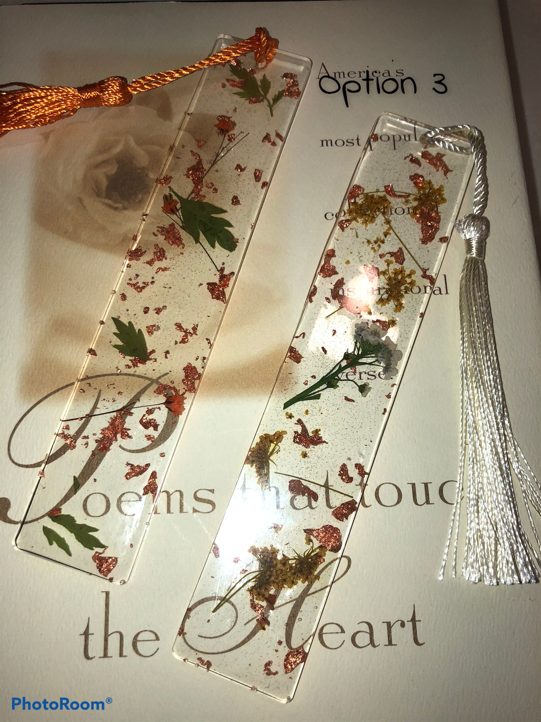 Beautiful Handmade Resin Bookmark Set Bookmark Set With Etsy