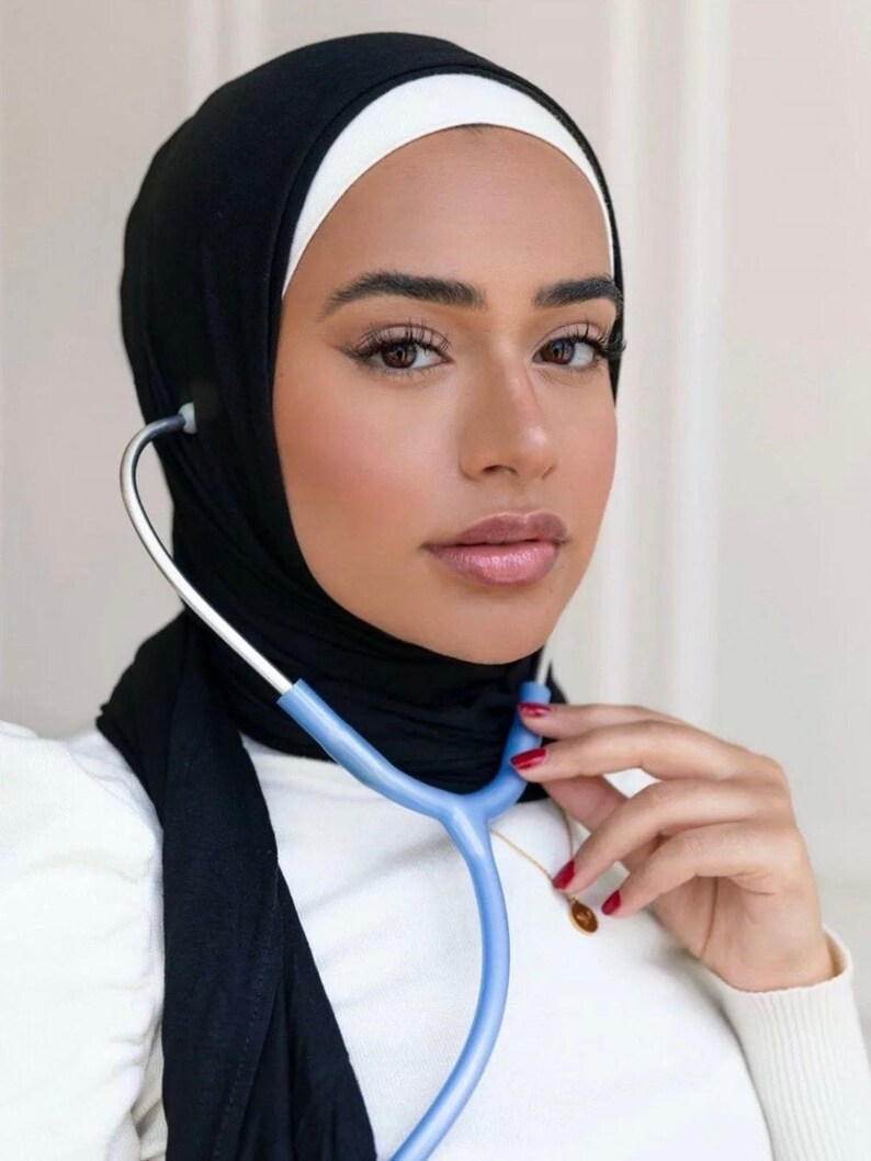 Mask / headphones / stethoscope friendly hijab Etsy