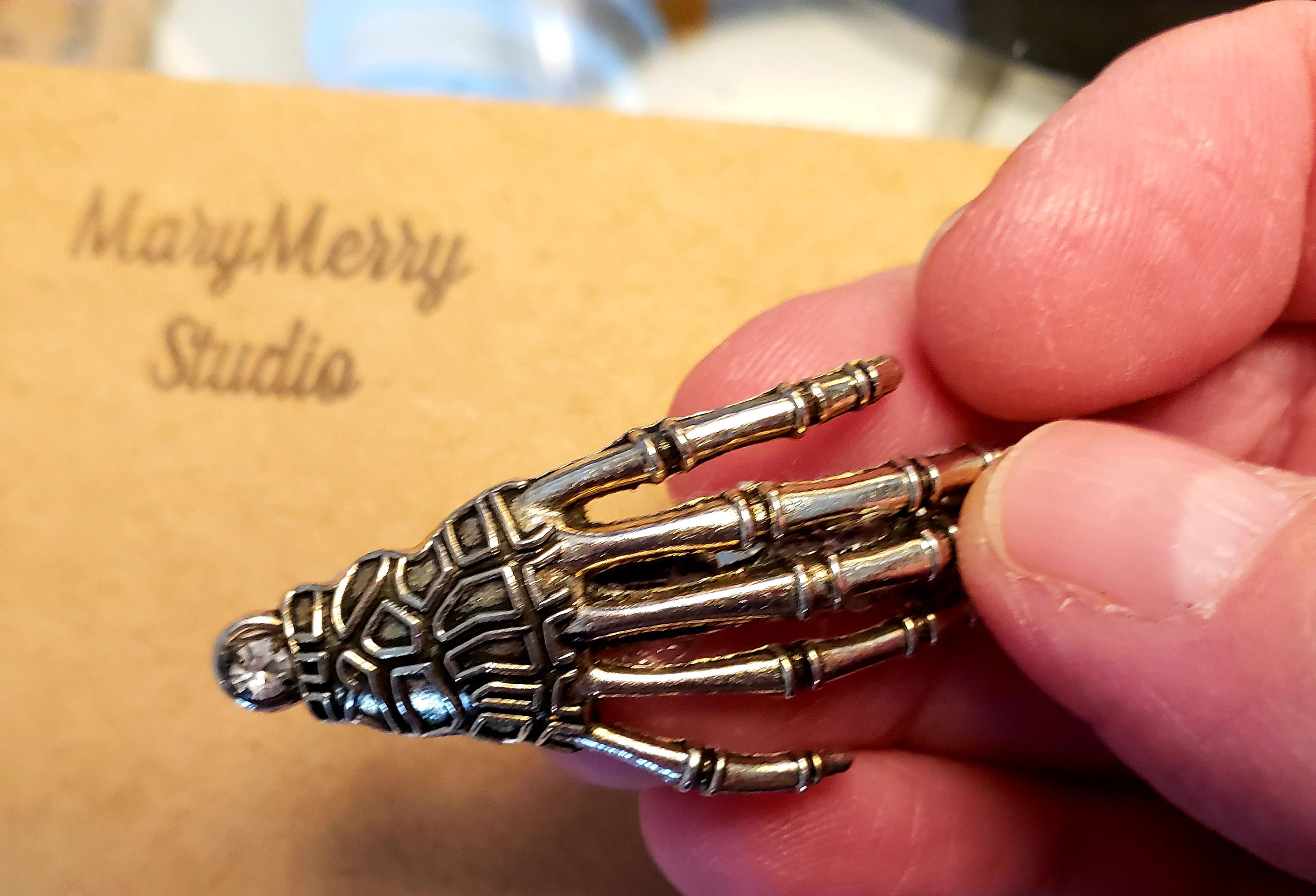 Skeleton Hand Brooch - Etsy