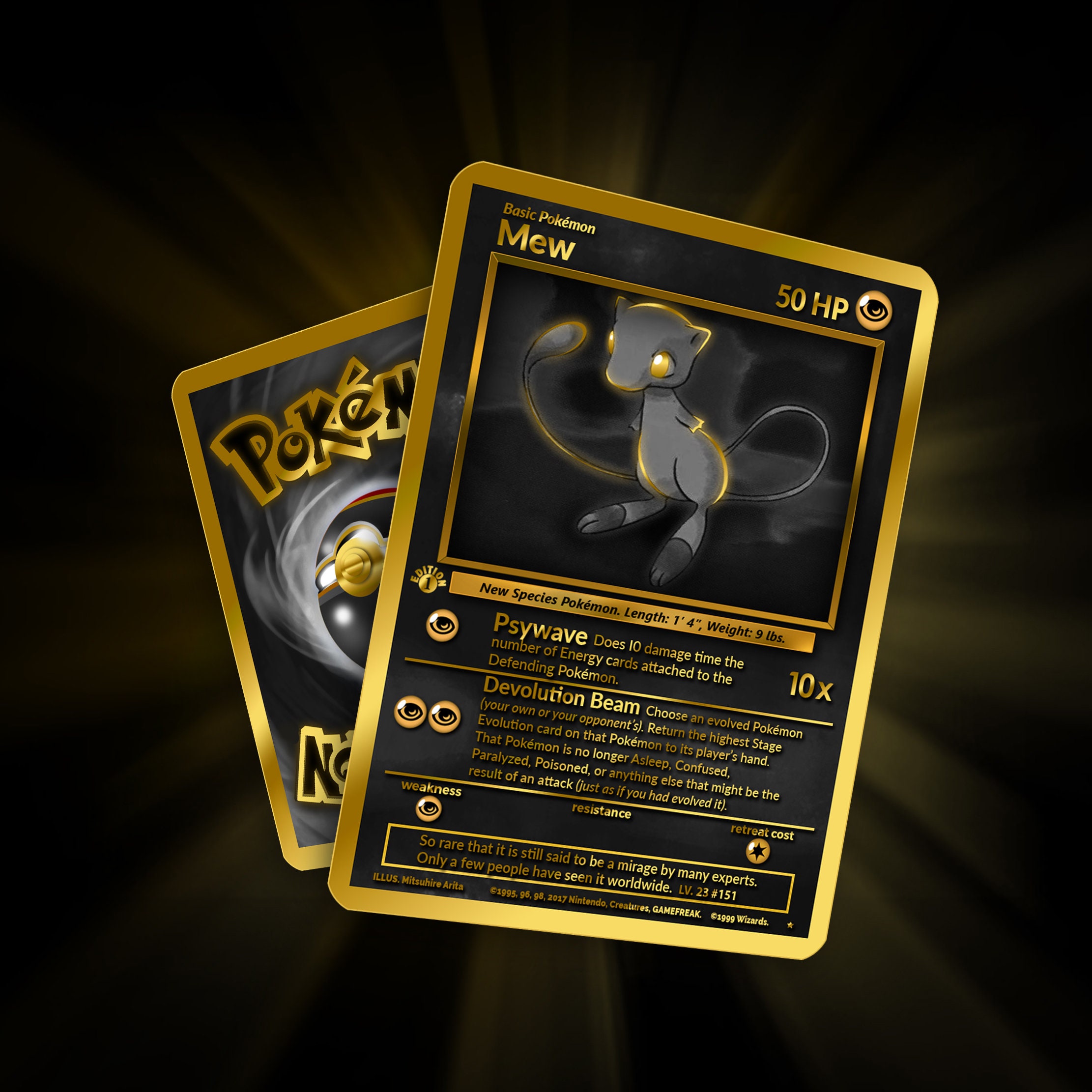 Luxury Mew Card! Custom Made! - Etsy