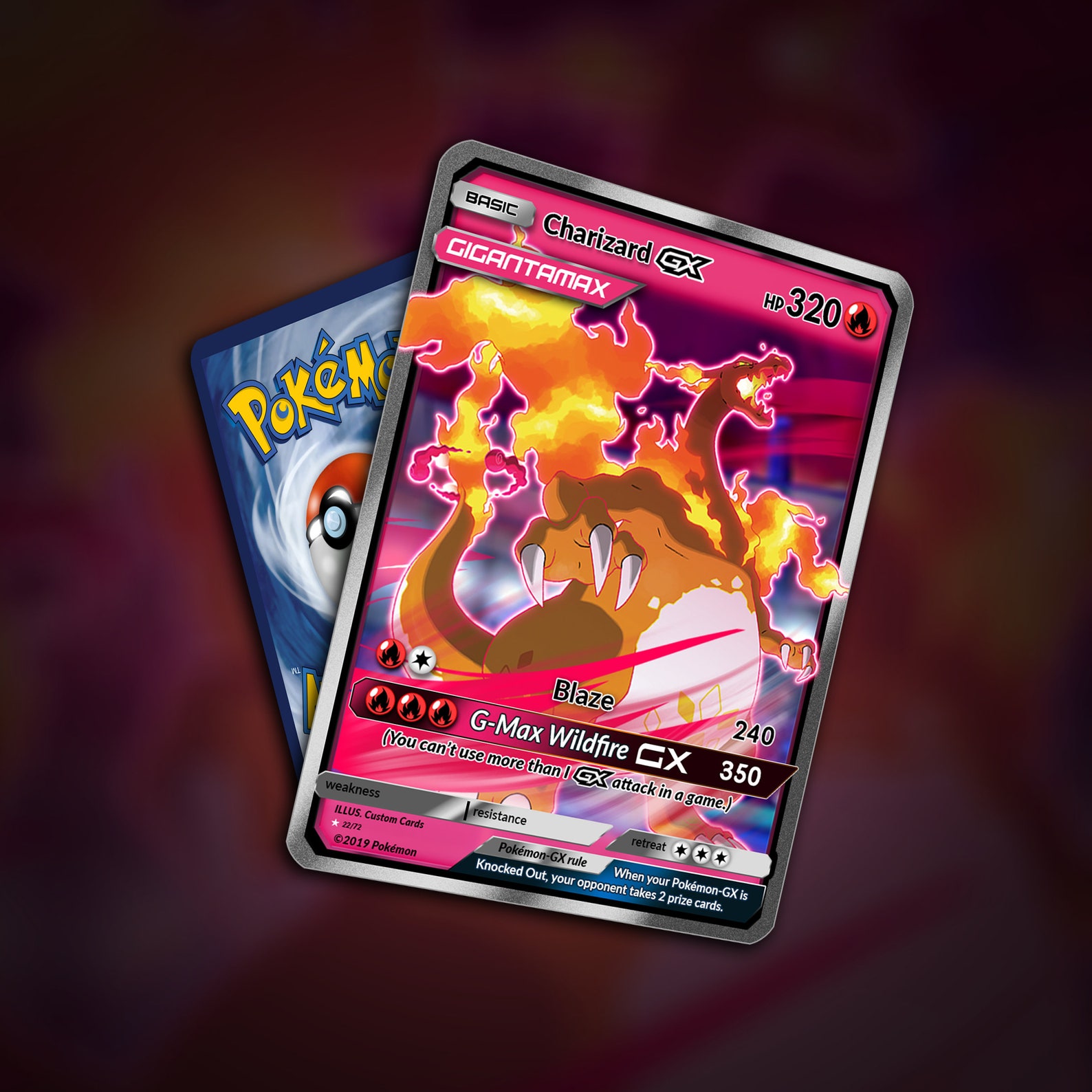 Gigantamax Charizard GX Custom Cards - Etsy