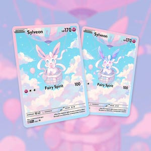 Carta Voadora Sylveon + Versão Brilhante Grátis! Personalizada!