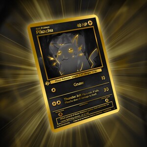 Mavin  Pokemon Ancient Mew Black Gold Metal Custom Card + Shining Mewtwo