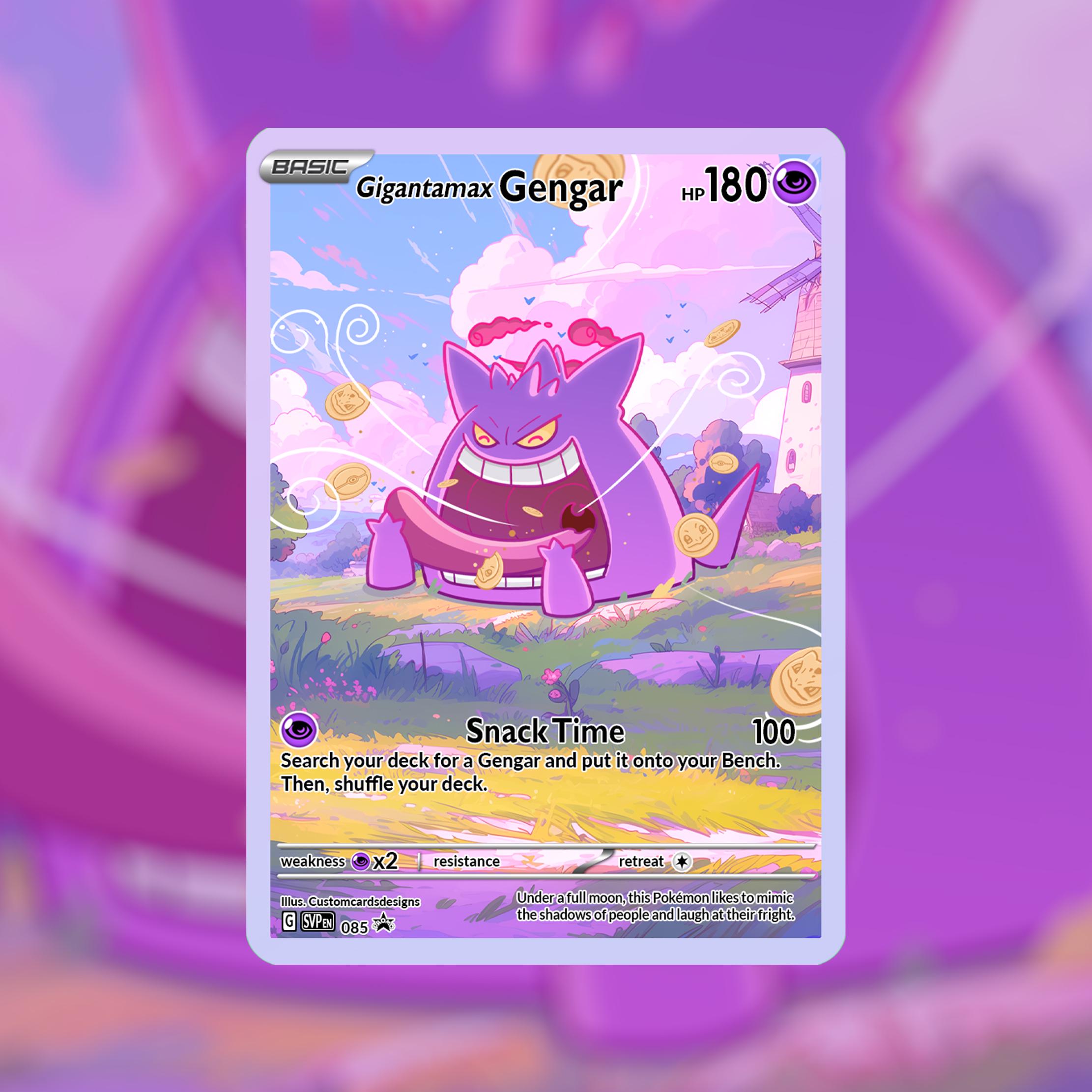 Gengar Gigantamax Daylight Card! Custom Made! Gengar Gigantamax Daylight Card! Custom Made!