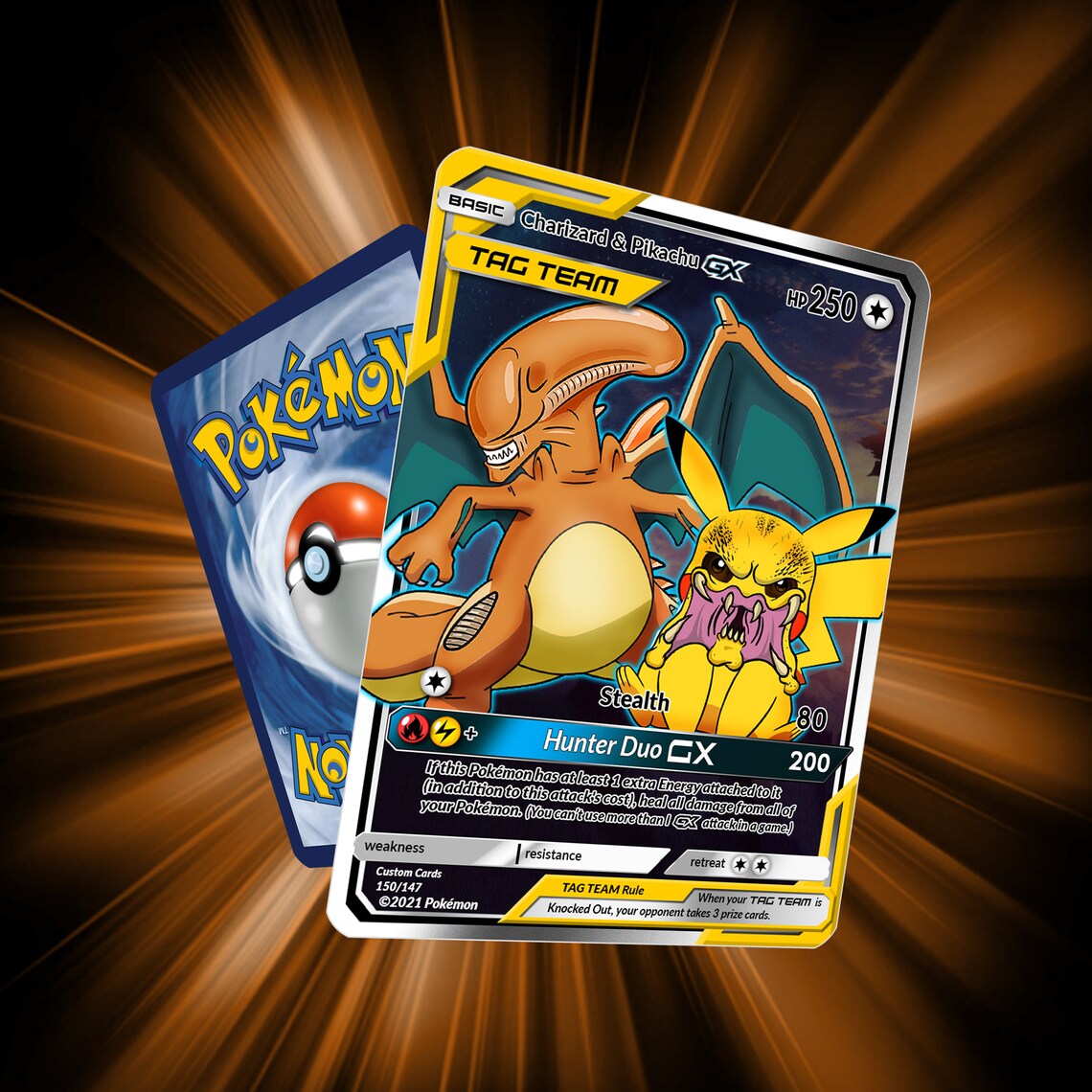 Charizard & Pikachu Tag Team GX Custom Made Etsy Australia