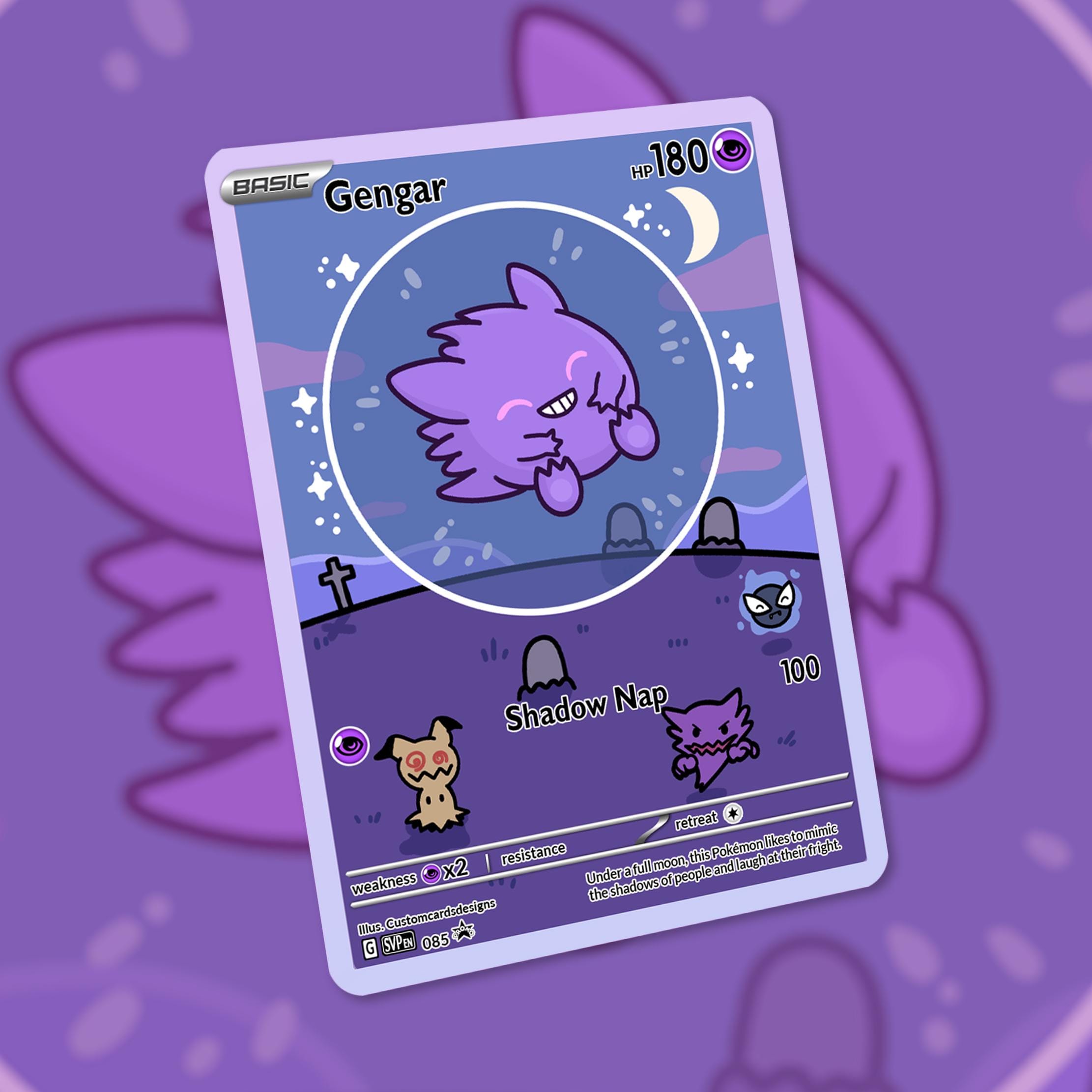 Bubble Gengar Card! Custom Made!