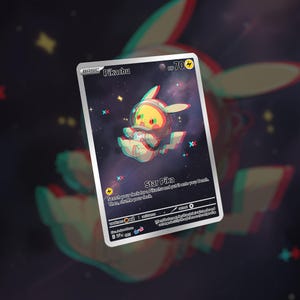 Cartão 3D Space Pikachu! Feito sob medida! + Par de óculos 3D grátis!