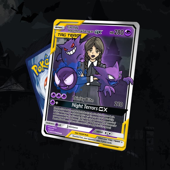 Holo Mega Gengar and Mimikyu/ Custom Holographic Pokémon Card 