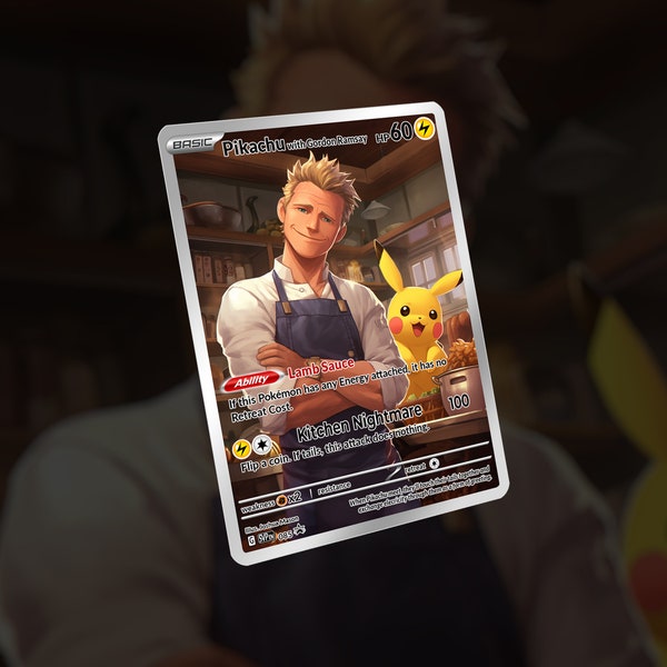 Gordon & Pikachu Card! Custom Made!