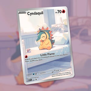 Cyndaquil Onesie Card! Custom Made!