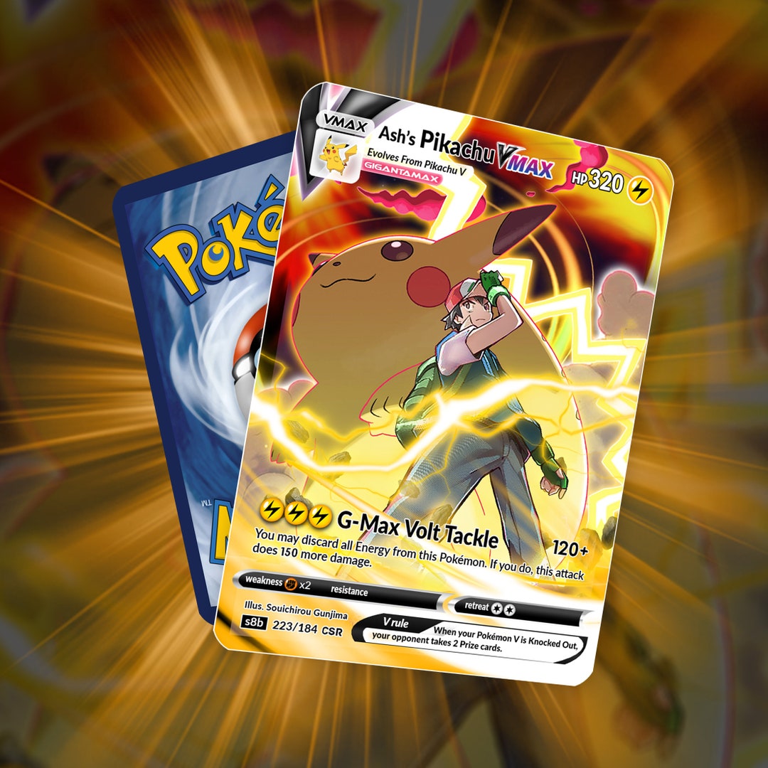 Pikachu vmax dynamax  Cool pokemon cards, Pokemon cards legendary