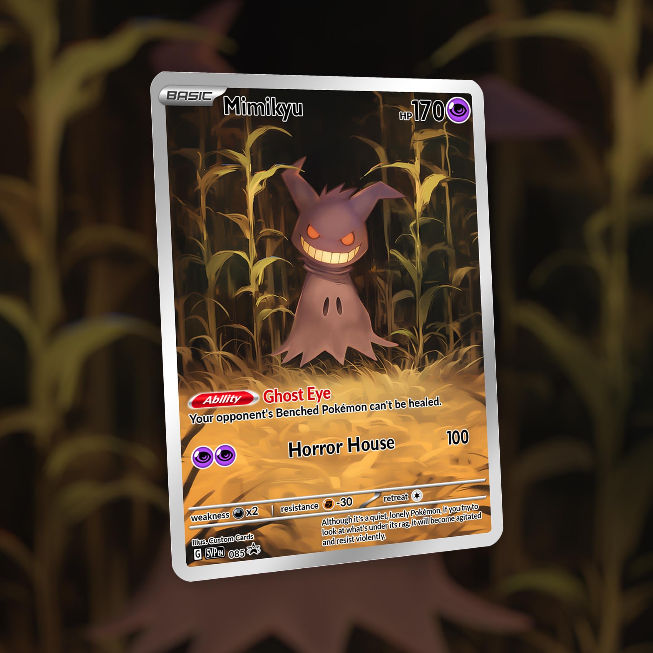Mimikyu (Gengar Style) Card! Custom Made!