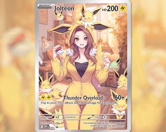 ¡Chica de cosplay de Jolteon, linda! ¡Hecha a medida!