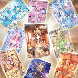 Eeveelution Onesie Cards! Set of 9! Custom Made!