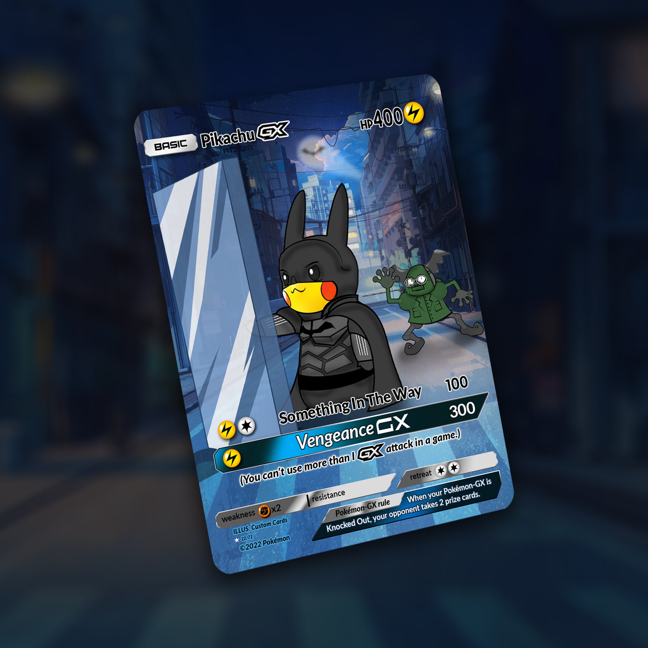 Batman's Pikachu (Something in the way) GX Custom Made Batman's Pikachu (Something in the way) GX Custom Made
