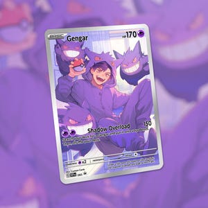 Carte cache-couche Gengar ! Fait sur mesure !