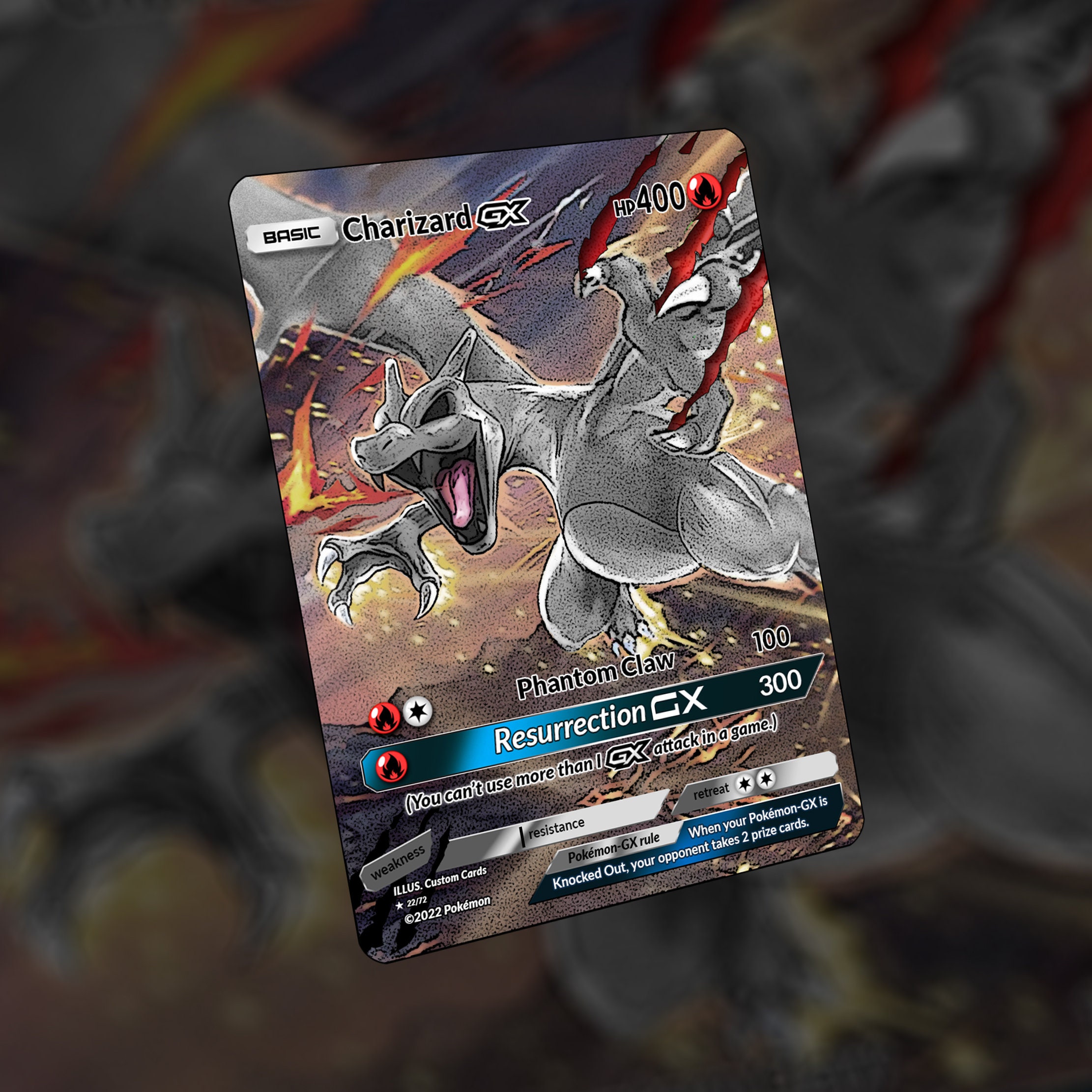 Charizard Psycic Type Pokemon Card Custom Charizard Art -  Finland