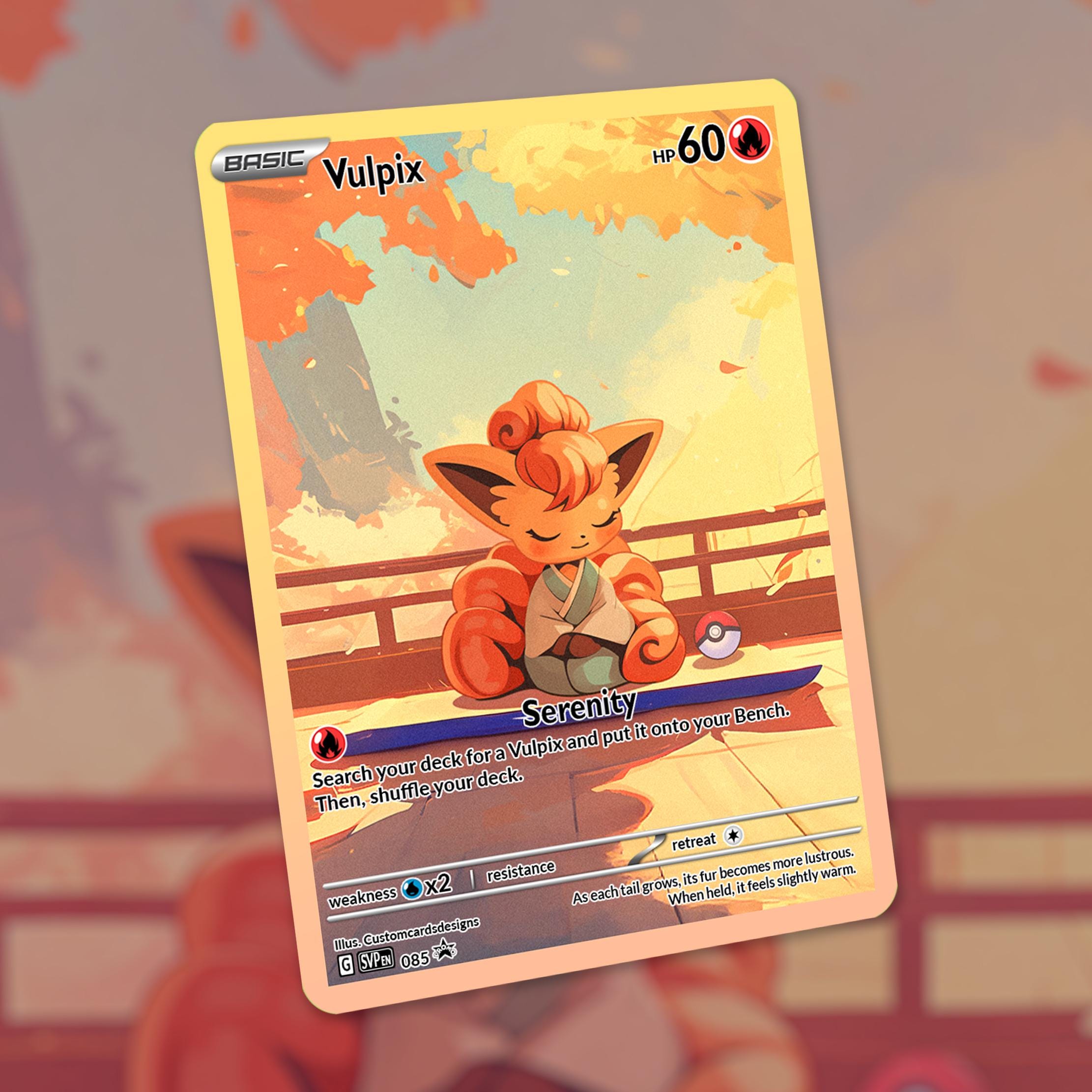 Vulpix Serenity Card! Custom Made!