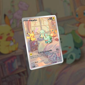 NOUVELLE carte Pika Sleepover ! Fait sur mesure !