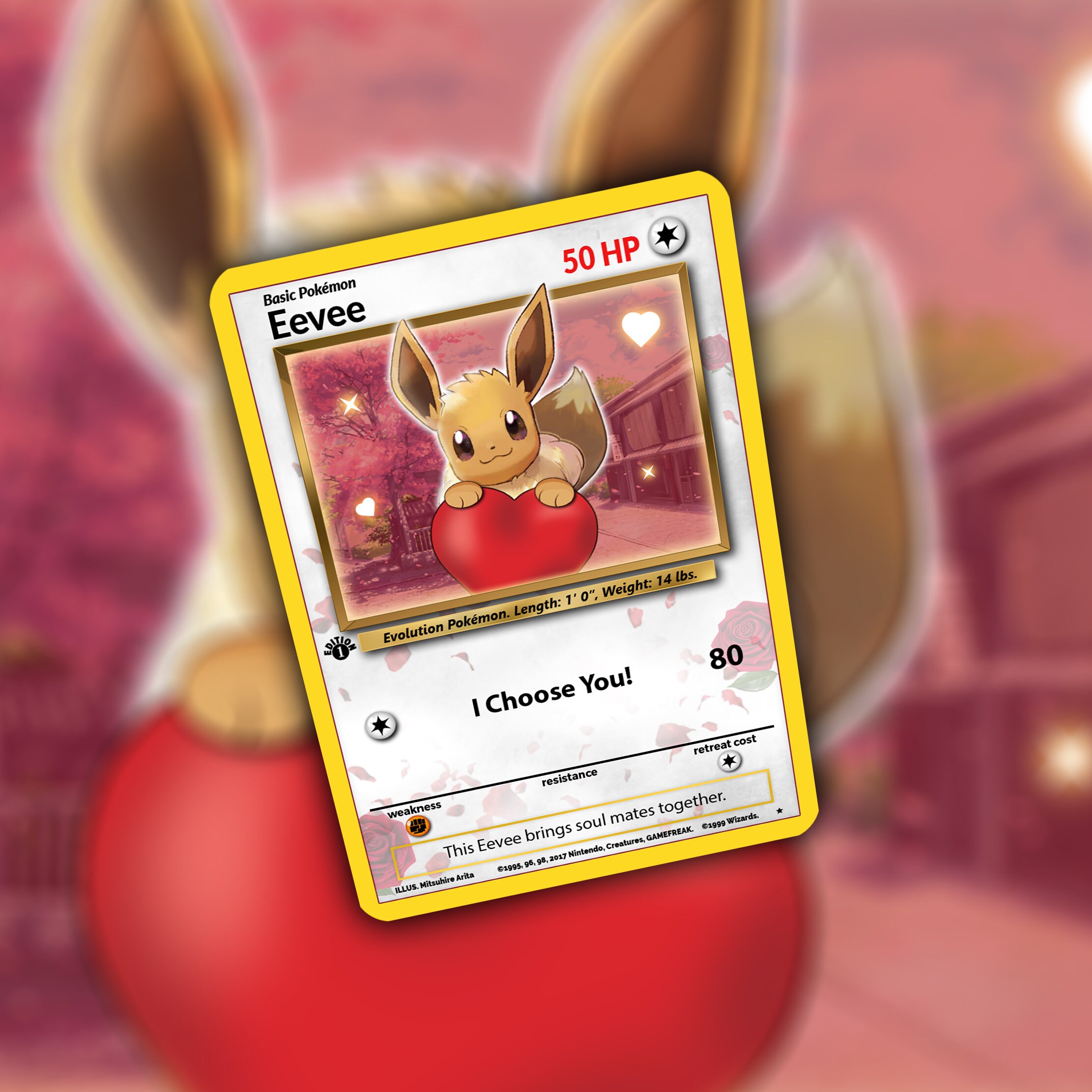 Love Eevee Card! Custom Made!