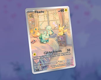 Pikachu und seine Freunde Sleepover Karte! Maßanfertigung!