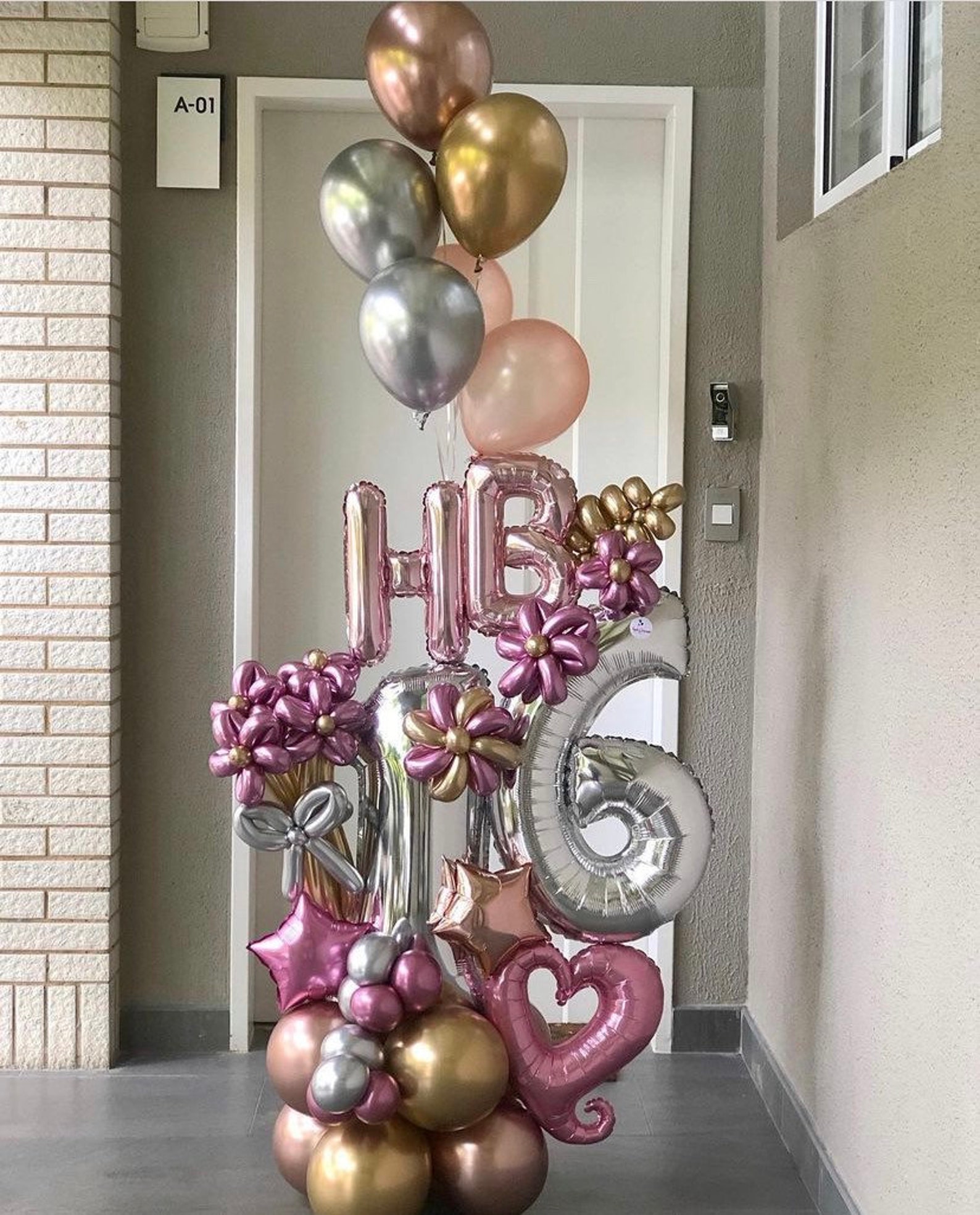 Balloon Bouquet Happy birthday princess sweet 16 balloon Etsy