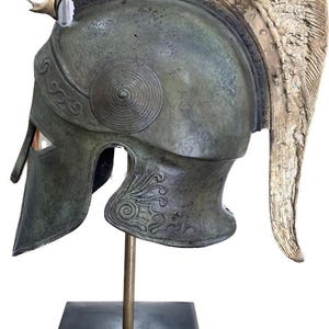 Spartan legend golden griffin crest Bronze life size  base hand made in Greece. This is the newest and the best