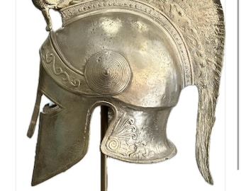 Flash Sale! Golden Bronze Sphinx Helmet: Greek Warrior Life Size  Free worldwide shipping