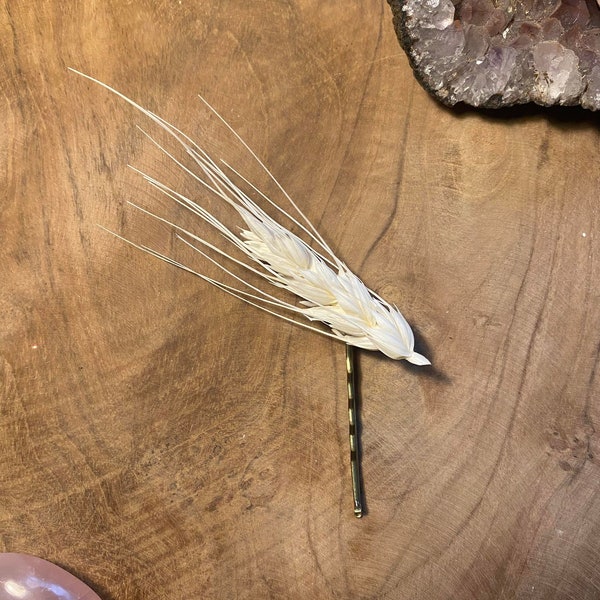 Epingle à cheveux en blé blanc