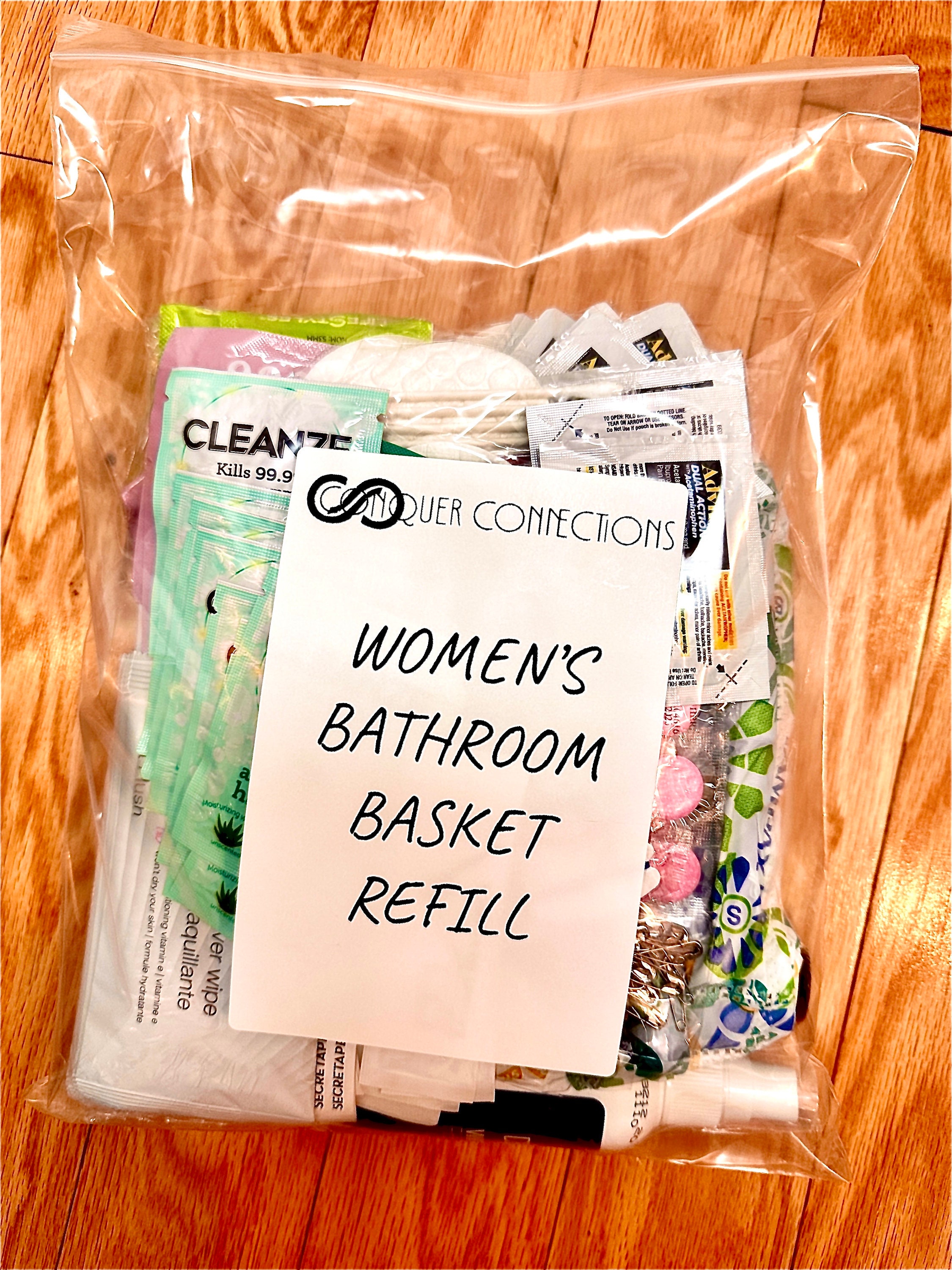 Large Women's Event Bathroom Basket Premium, Deluxe Essentials for ...