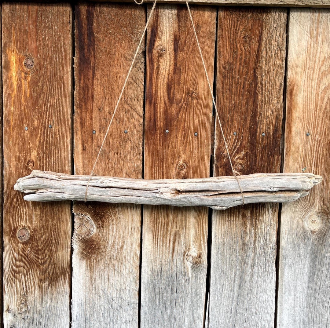 Driftwood Tree Branch Wall Art, 25" Wood Stick Wall Hanging, Wall Decor ...