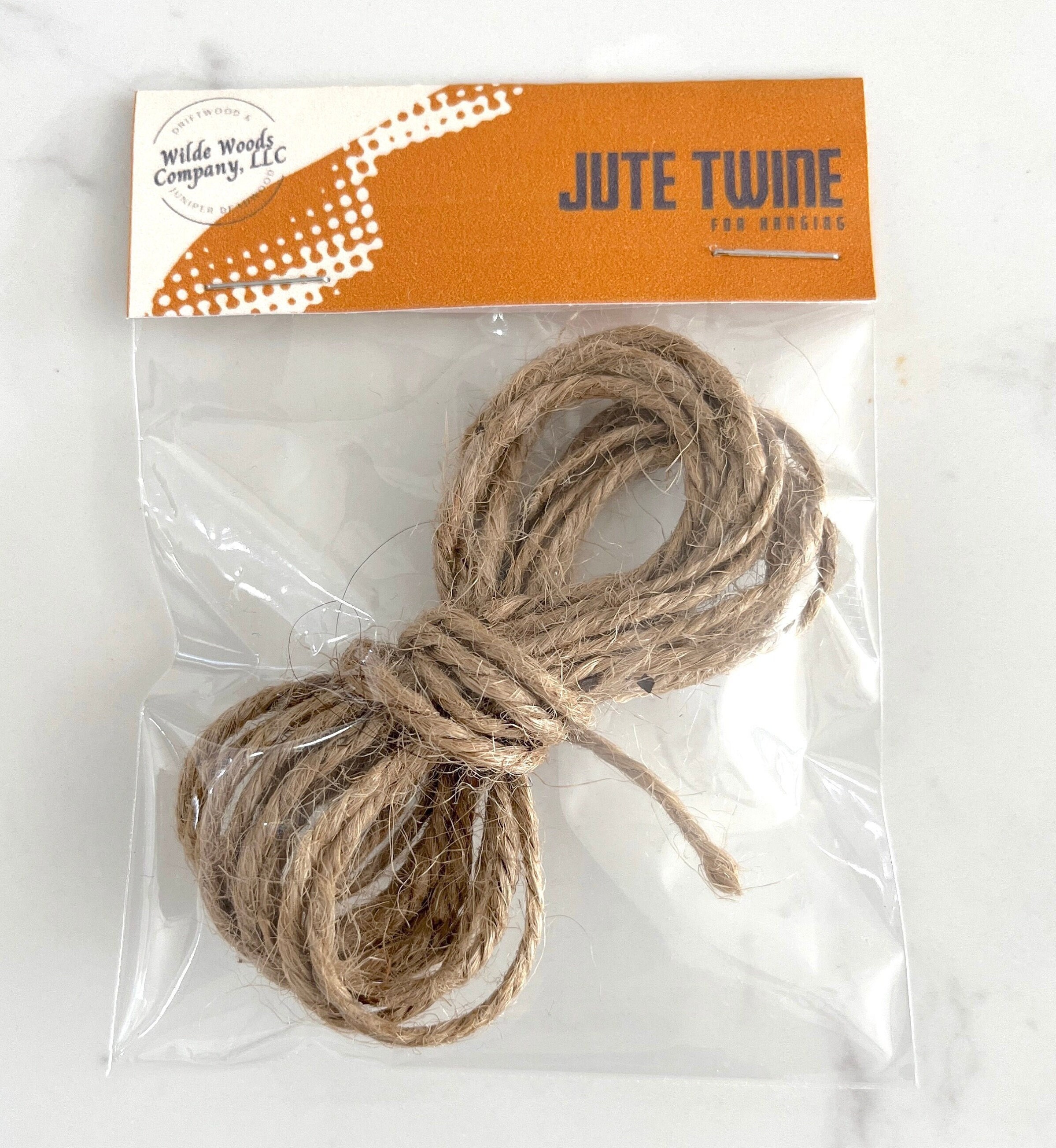 Natural Three-Ply Jute Twine, Cut to Length