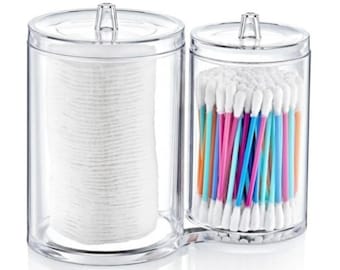 Makeup Organizer Box Cotton and Ear Swabs Storage Organizer Box Twin Makeup Organizer Plastic Makeup Box