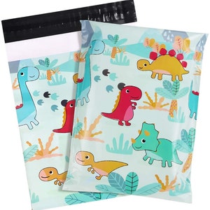 10 x 13 Dinosaur Mailer, Designer Mailer, Shipping Supplies, Poly Mailer, Animal Bag, Poly Envelope, Waterproof Mailer, Self Adhesive Mailer