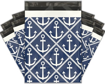 Shipping Supplies, Poly Mailers, Nautical Mailer, Designer Shipping Mailer, Poly Mailer Bag, Waterproof Mailer, Self Sealing Mailer