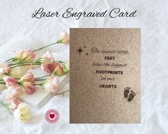 Baby Loss Sympathy card, Unique laser engraved card, Card for Grieving Parents