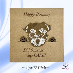 Carte d'anniversaire pour chiots gravée au laser pour les amoureux des chiens