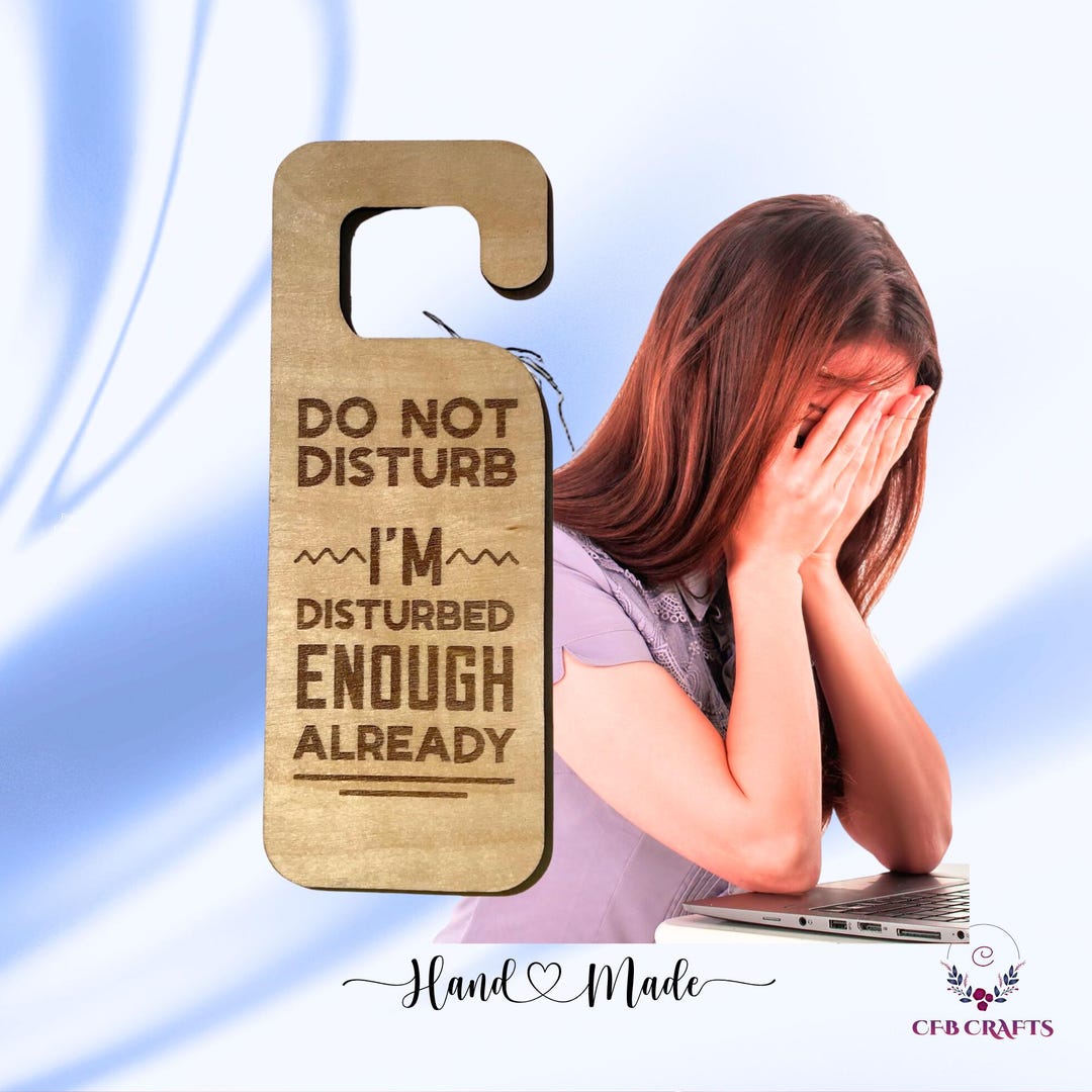 Do Not Disturb Door Hanger Laser Engraved Door Sign - Etsy