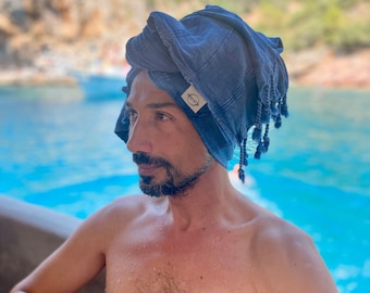 Stonewashed Turkish Cotton Towel: Soft Hammam Beach Towel