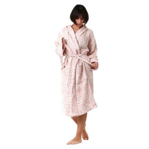 Muslin Cotton Kimono Robe: Soft Animal Patterned Bathrobe