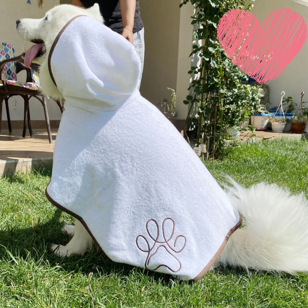 Dog Bathrobe Dog Robe Bathrobe for Dogs Dog Hooded Towel Etsy