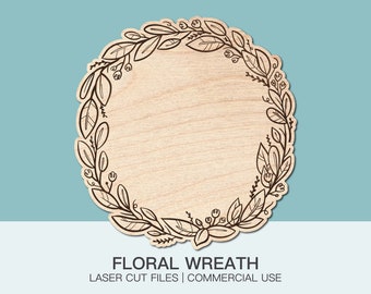 SVG Floral Sign Backer Laser Cut Files, Floral SVG Files For Glowforge and Cricut, Spring Door Hanger Sv Cut Files, Svg Flowers, SVG mom