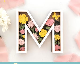 Letters Laser Cut Alphabet Floral