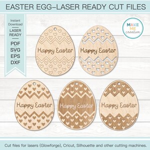 Tag SVG per cestini di Pasqua, SVG per uova di Pasqua, file di taglio laser di Pasqua, file di taglio Glowforge, file Cricut