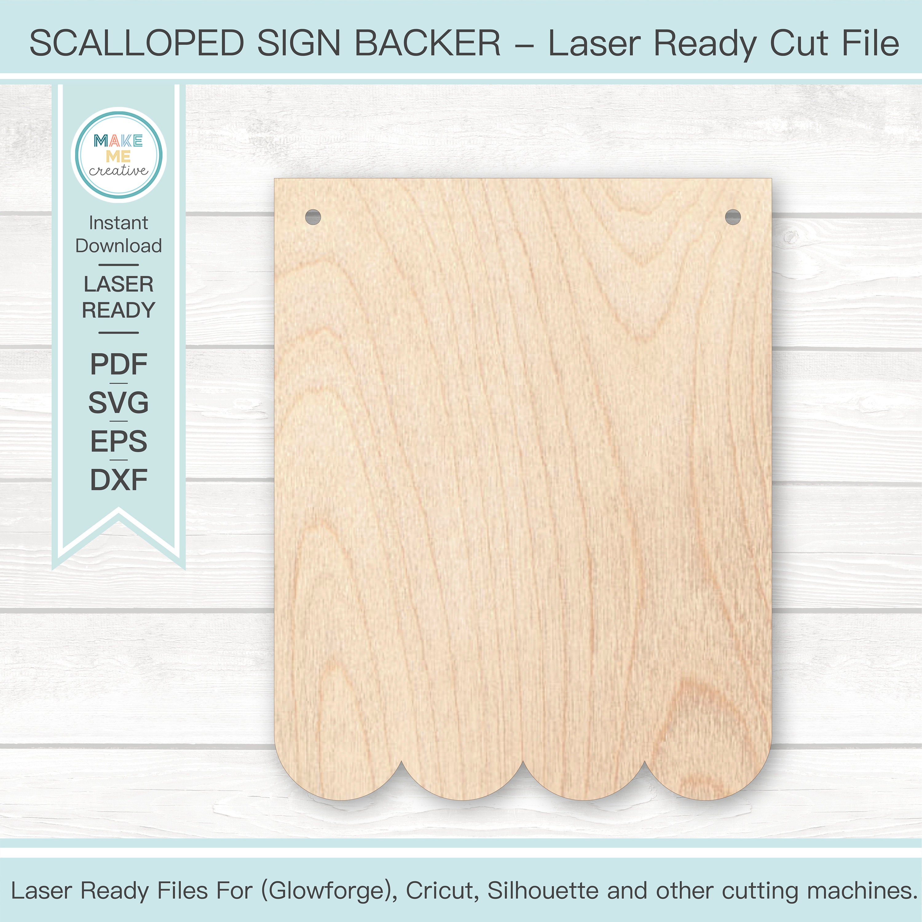 SVG, Scalloped Sign Banner SVG, Scalloped Edge Door Hanger SVG ...