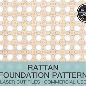 SVG Rattan Cane Foundation Pattern for Glowforge, Cricut And Other Cutting Machines, Rattan SVG, Cane SVG