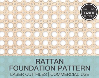SVG Rattan Cane Foundation Pattern for Glowforge, Cricut And Other Cutting Machines, Rattan SVG, Cane SVG