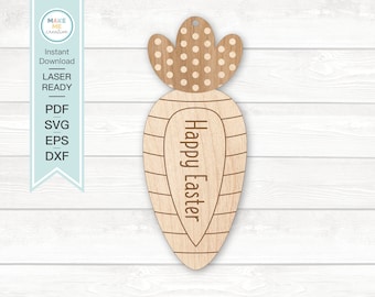 Easter Basket Tag Svg, Carrot Easter Name Tag, Glowforge Cut File Easter, Easter Egg Name Tag Cut File, Easter SVG, Cricut Cut File
